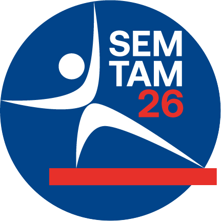 Barevné logo spolku SEM TAM 26